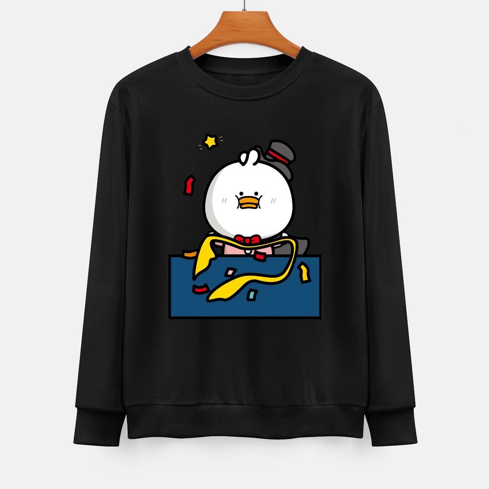 Front Patterned Long Sleeve TopClassic Tear-Resistant